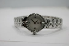 Ladies ESQ E5437 Silver Stainless Steel Diamond Bezel Watch New Battery