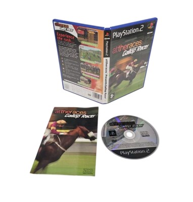 Attheraces Presents Gallop Racer PS2 Game w/ Manual Horse Riding Simulator 