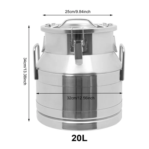 5.28 Gal 201 Stainless Steel Milk Jug With A Faucet Sealed Bucket Milk Can�� - Picture 4 of 6