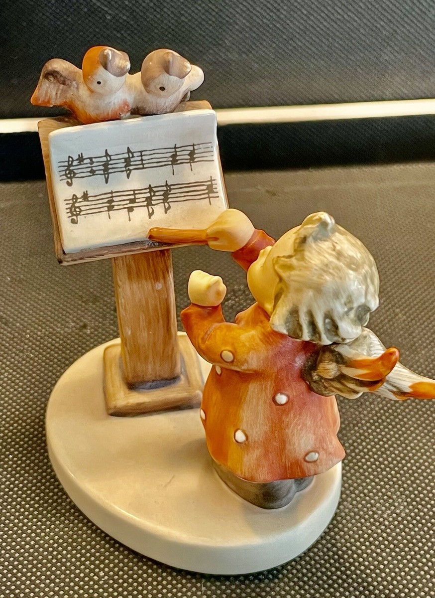 Goebel Hummel Bird Duet Figurine Girl Angel Conductor w Birds