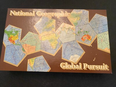 1987 National Geographic Global Pursuit Game Complete 80s Nostalgic Interaction