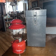 ビンテージ コールマンランタン レッド 200A パイレックスグローブ付き