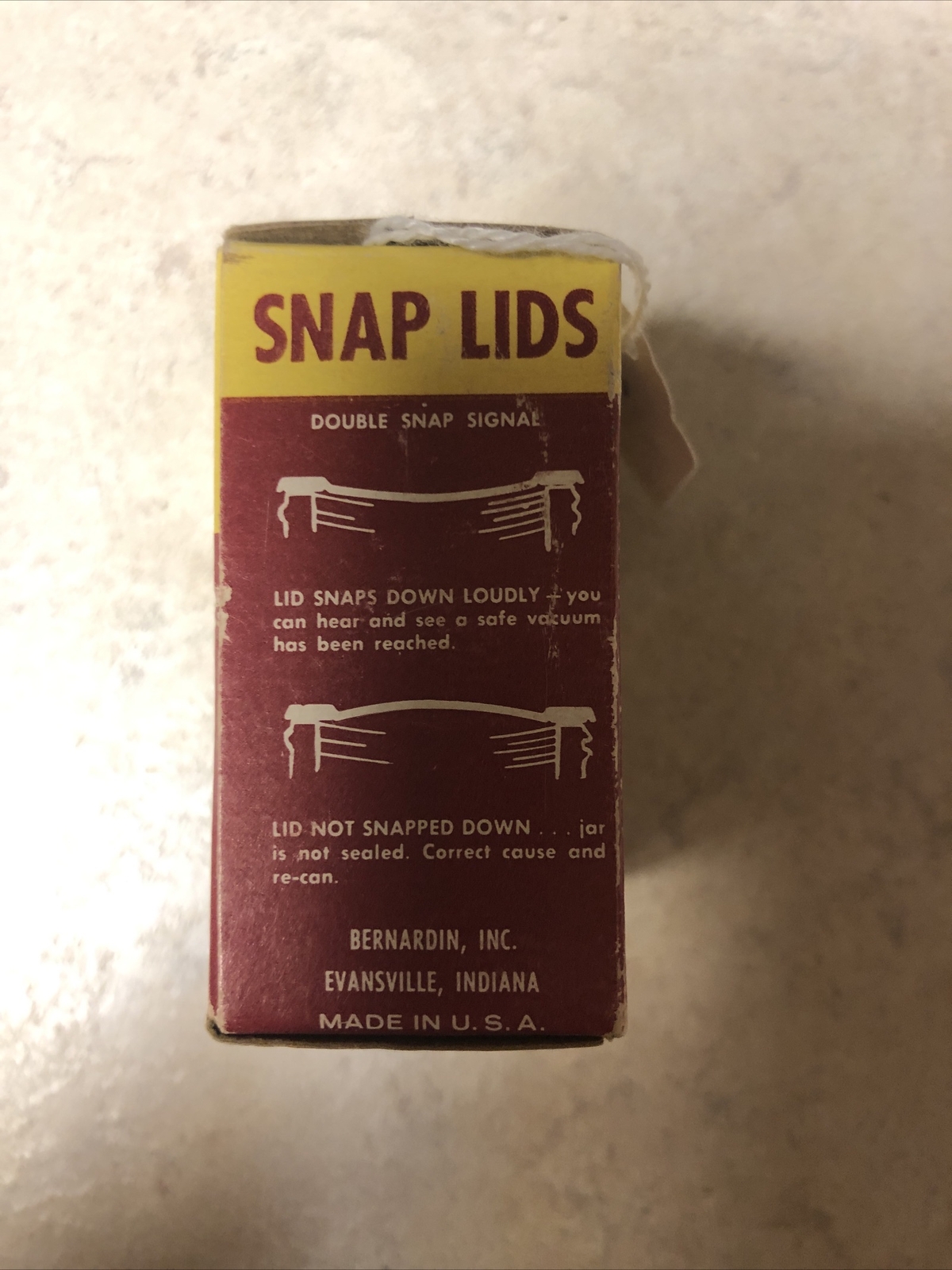 Vintage Bernardin 63 Narrow Snap Lid Canning Lids Mason Jar NOS Boxes