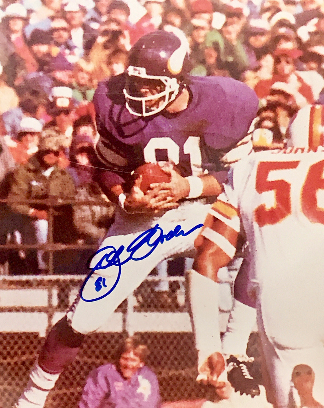 JOE SENSER #81 Minnesota Vikings Signed 8x10 Photo W/COA  RARE