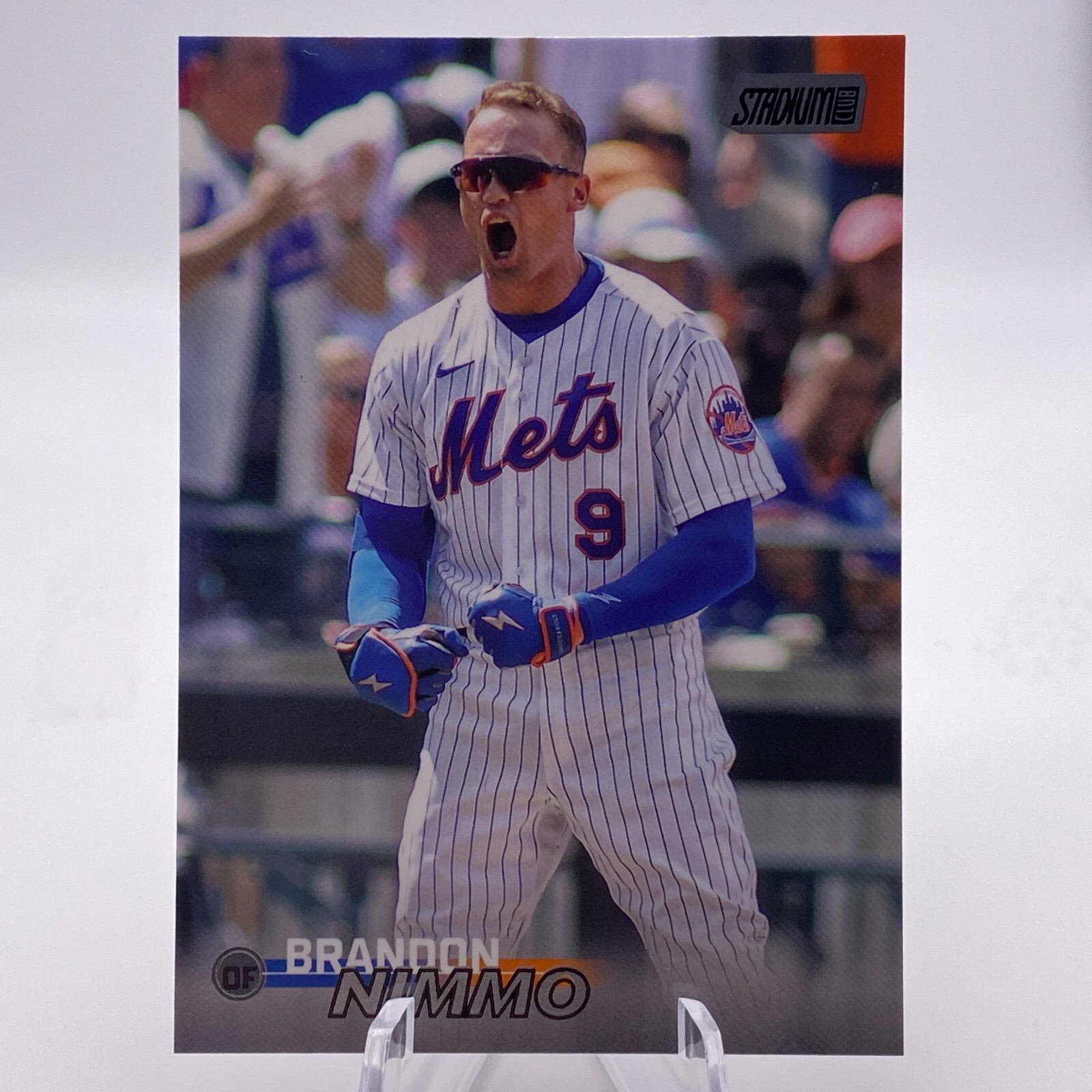 2023 Topps Stadium Club #29 Brandon Nimmo Black Foil New York Mets