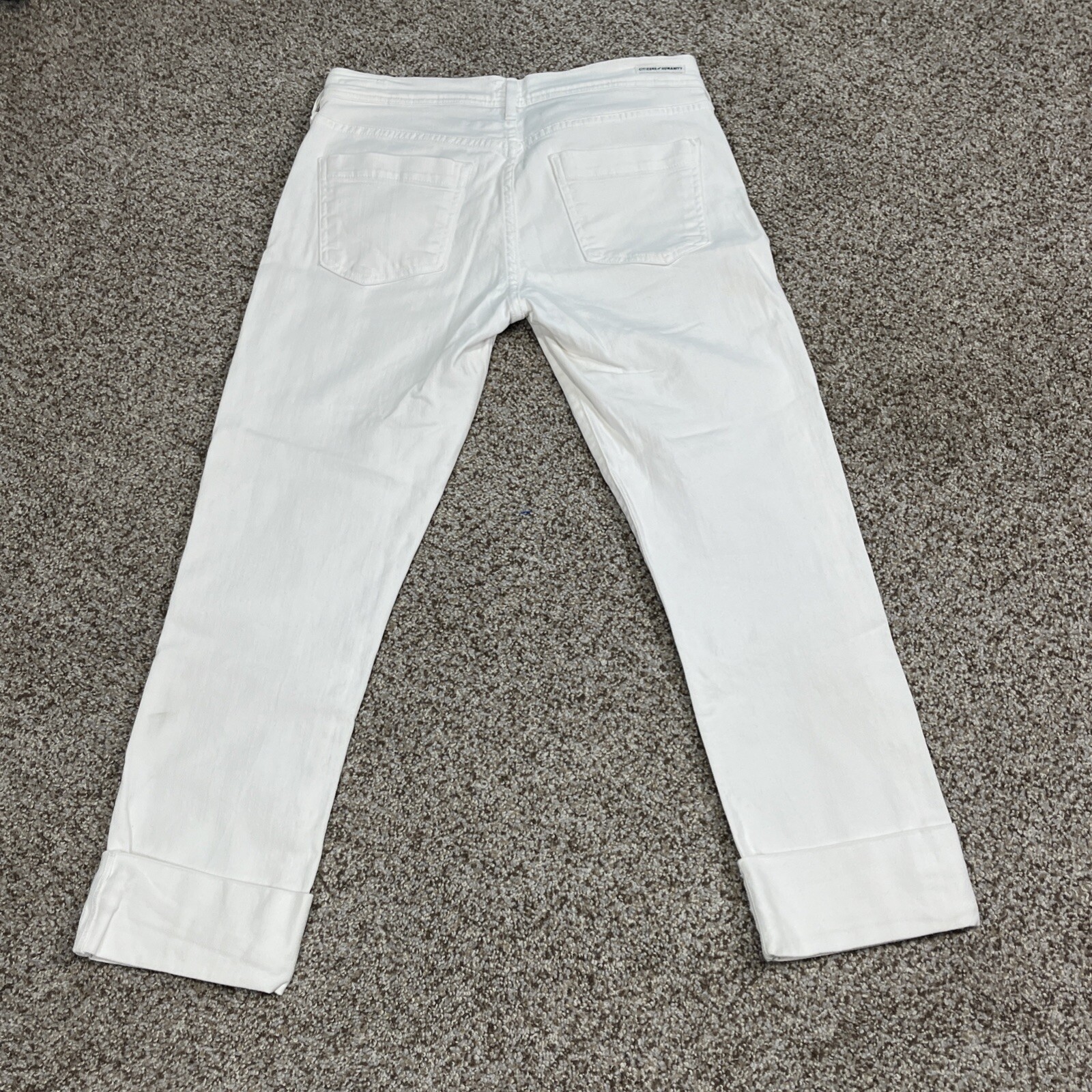 COH White Dani Cuffed Cropped Straight Leg Jeans Womens Size 28 (30x24.5) - View 17