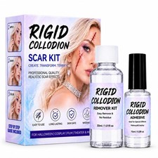 Rigid Collodion Scar Makeup Kit, SFX Scarring Liquid Remover, 15ml 30ml