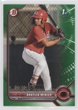 2022 Bowman Prospects Green Border 38/99 Braylin Minier #BP-93 2r8