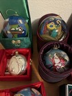 LOT OF 6 PIER 1  LI BIEN REVERSE HAND PAINTED GLASS ORNAMENTS + Crystal & Moon — photo 3