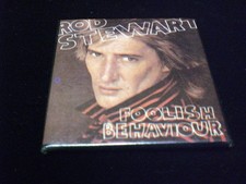 Spilla musicale Rod Stewart comportamento sciocco mini album anni 80 spilla pulsante posteriore
