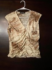 Rampage Clothing Company Women’s Cream Sleeveless Top, Size Large
