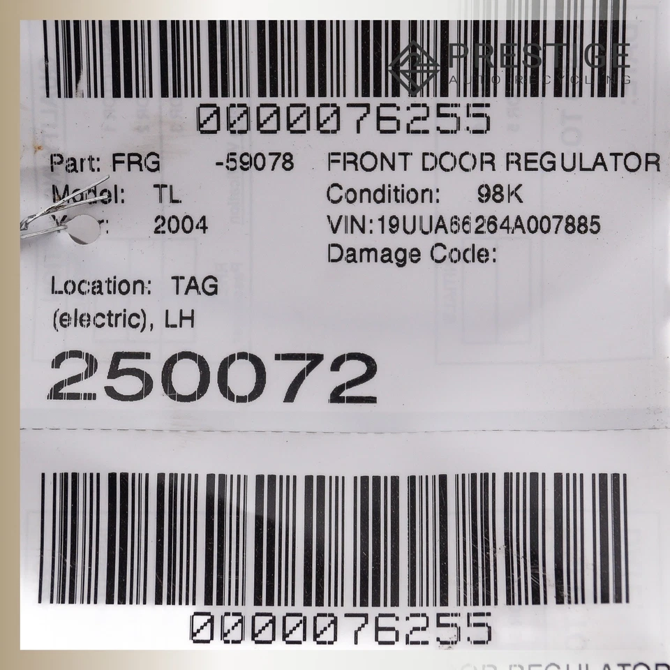 2004–2008 ACURA TL Door Window Regulator w/ Motor Front Left 72250-SEP-305 - Image 4 of 4