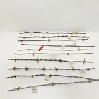 10 Vintage Antique Barbed Wire Samples Labeled Glidden Stover Putnam Larson 1800