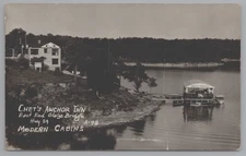 Postcard: Chet's Anchor Inn, Glaize Bridge, Modern Cabins, Osage Beach, MO
