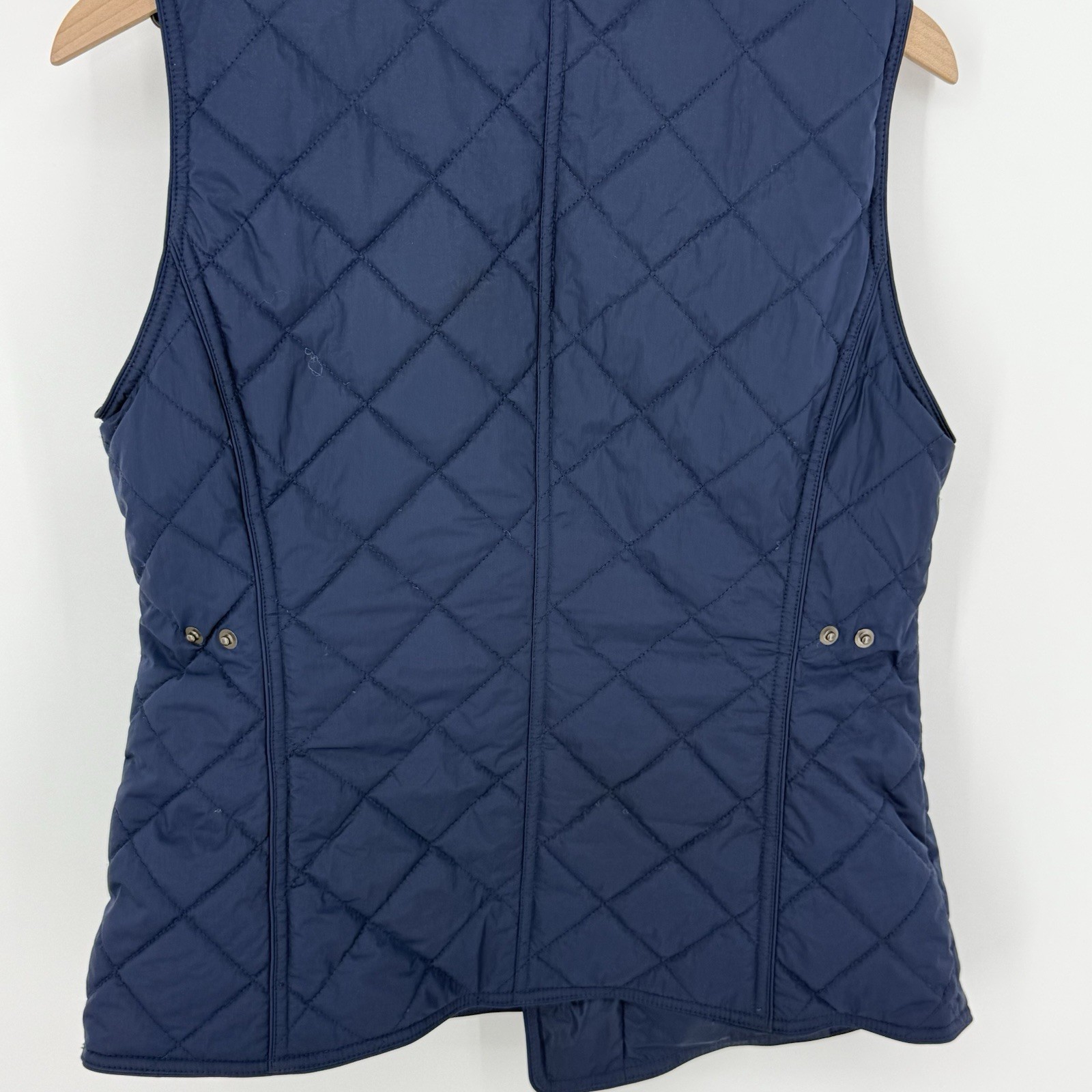 Pendleton Blue Quilted Nylon Snap Button Vest Wom… - image 5