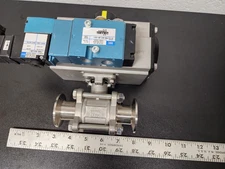 Avco Pneumatic Actuator CSR063-12 W/ 1” Valve + MAC 811C FME Pneumatic Solenoid