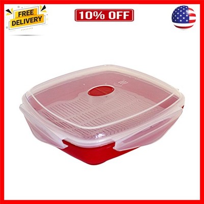 Vented Microwave Steamer   BPA-Free Microwave Cooker for Vegetables, Fish, Po...