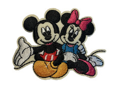 MICKEY MOUSE  MINNIE MOUSE - DISNEY - Embroidered Iron-On Patch