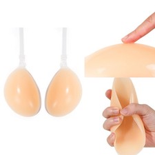 Womens Invisible Lift Bra Sticky Silicone Halter-Straps Anti-Sagging Bra Push Up