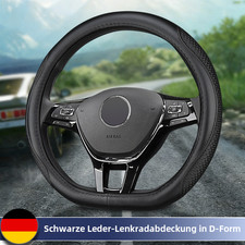 per Audi Coprivolante Fondo Piatto Tagliato Coprivolante in Vera Pelle 38cm