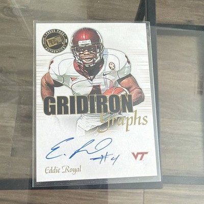 Press Pass SE Eddie Royal Virginia Tech Football Gridiron Graphs Auto