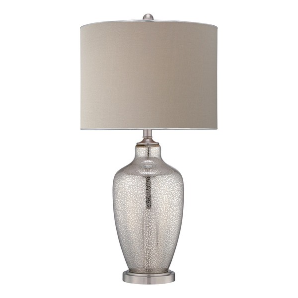 Antikes Silber Cremefarbig Klassisch Tischlampe Nachtlampe 1X100W/E27-image