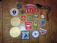 VINTAGE BOY SCOUT Lot Misc BSA Pins PATCHES some Rockhill District NH Etc