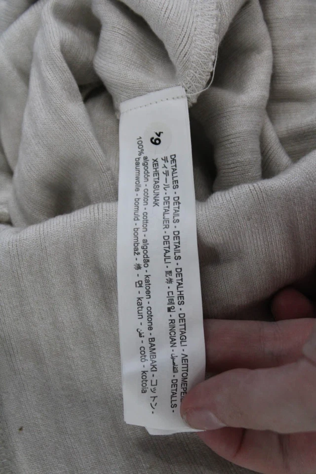 Romper Zara Feminino Manga Longa Quarto Botão Shorts Bege Tamanho P - Imagem 4 de 4