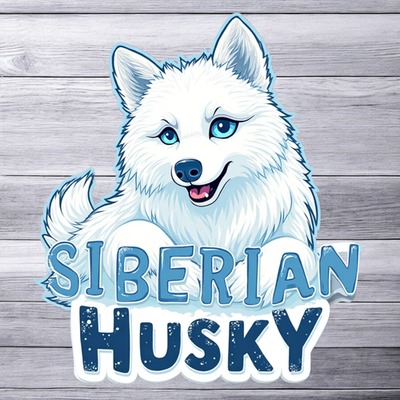 #ad Siberian husky sticker vinyl decal blue eyes winter dog quote $2.79