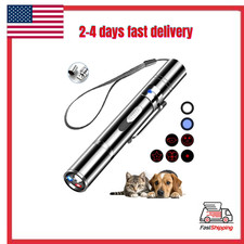Cat Laser Pointer Toy Dog 7 Adjustable Pattern Long Range Lazer Toy USB Recharge