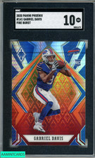 2020 PANINI PHOENIX GABRIEL DAVIS #141 FIRE BURST ROOKIE RC SGC 10 GM
