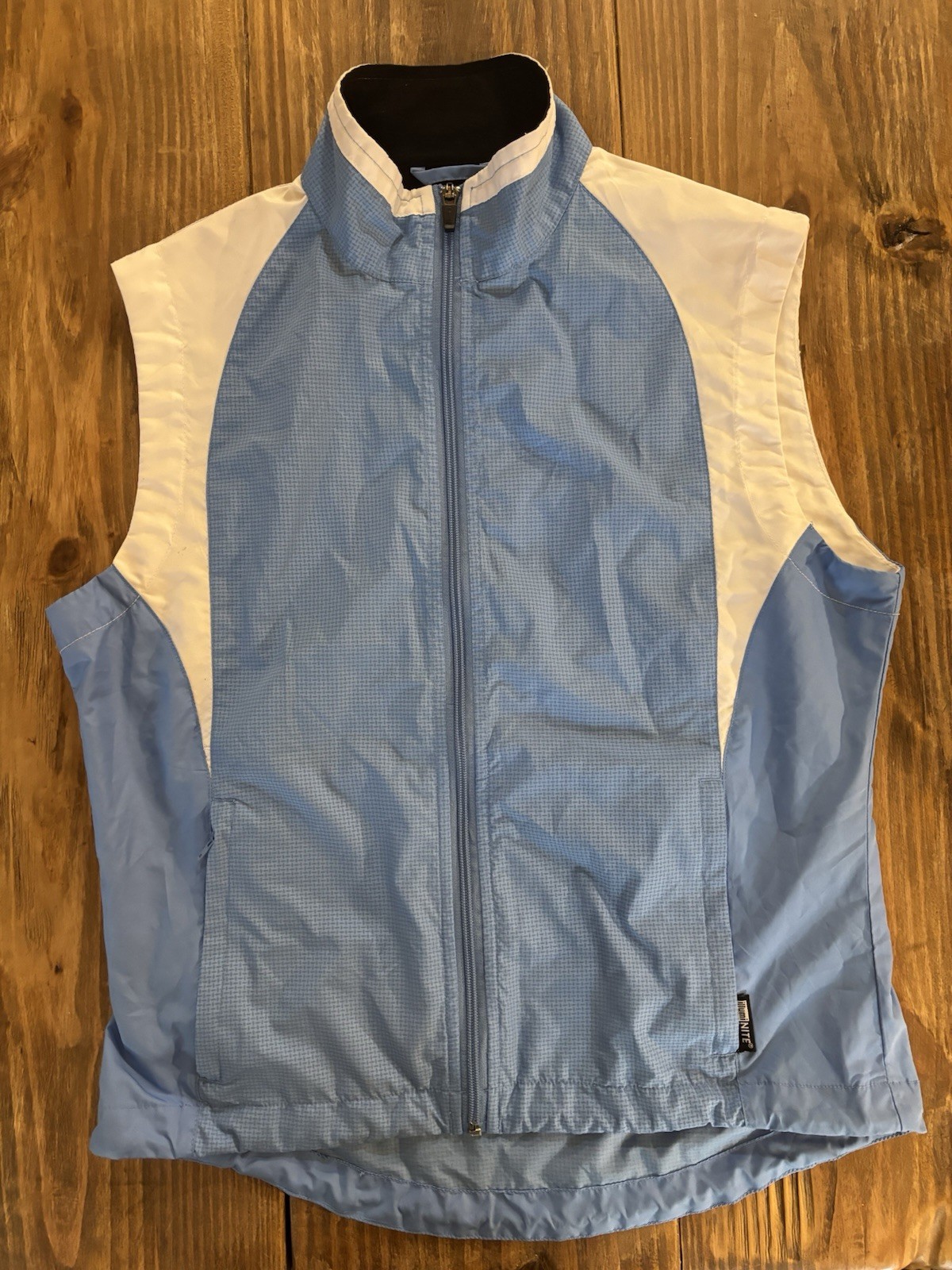IlllumiNITE Hi-Vis Full Zip Vest Cycling Running Women’s Medium Light Blue