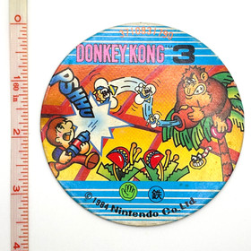 Donkey Kong 3 1984 Nintendo Vintage Japanese Round Menko Card Famicom Arcade
