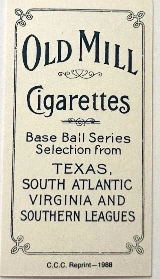 💎1909-11 T206⚾️CY YOUNG OLD MILLS PORTAL(HQ)CCC 1988 翻印! — 第 3/4 张图片