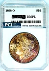 1898-O Rare Date  Gem BU  +++  DMPL Lovely Rainbow Toned Morgan Dollar