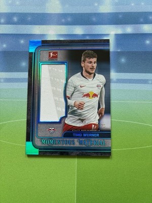 2019-20 Topps Museum Bundesliga Jumbo Relics Timo Werner Sapphire /75 RB Leipzig