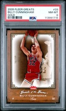 2005 FLEER GREATS OF THE GAME GOLD #33 BILLY CUNNINGHAM 30/99 PSA 8