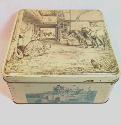 Vintage Blechdose. Eine alte Huntly und Palmers Dose. Vintage Keksdose. 