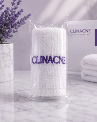 Weißer Original CLINACNE Gesichtswaschtuch Größe 25 cm x 25 cm