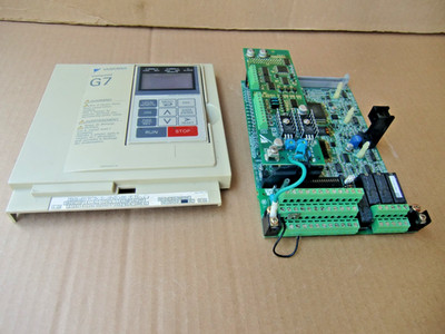 YASKAWA G7 AC DRIVE CONTROL BOARD WITH KEYPAD & ENCODER BRD, P/N:ETC618058-S2015