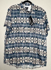 Hooey Habitat Shirt Men's XL Aztec Pearl Snap Performance Western Lightweight