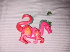 Vintage 1974 Fisher Price Little People Playset Castle #993 Pink Dragon Figure