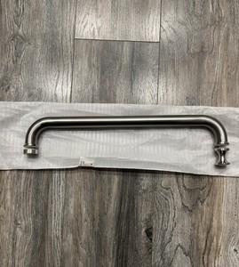 15 3/4” Hole To Hole Nickel Shower Door Handle With Knob