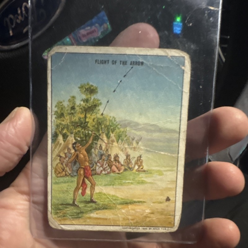 Hassan Cork Tip Cigarettes Tobacco Card Indian Life '60s Flight of the Arrow