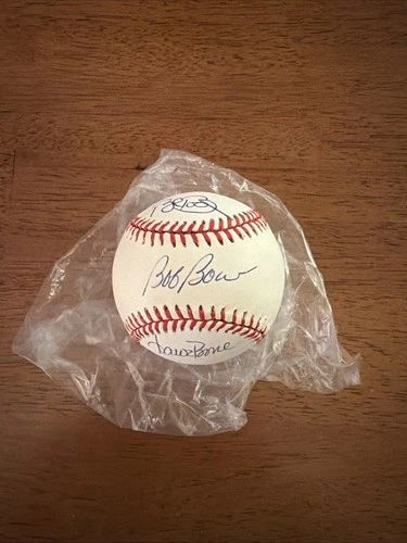 Autographed Baseball Ball Signed by Aaron Bret & Bob Boone Cincinnati Reds MLB