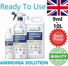 Ammonia Solution PRO GRADE SPRAY Jewellery Glass Floor Cleaner Degreaser Free PP