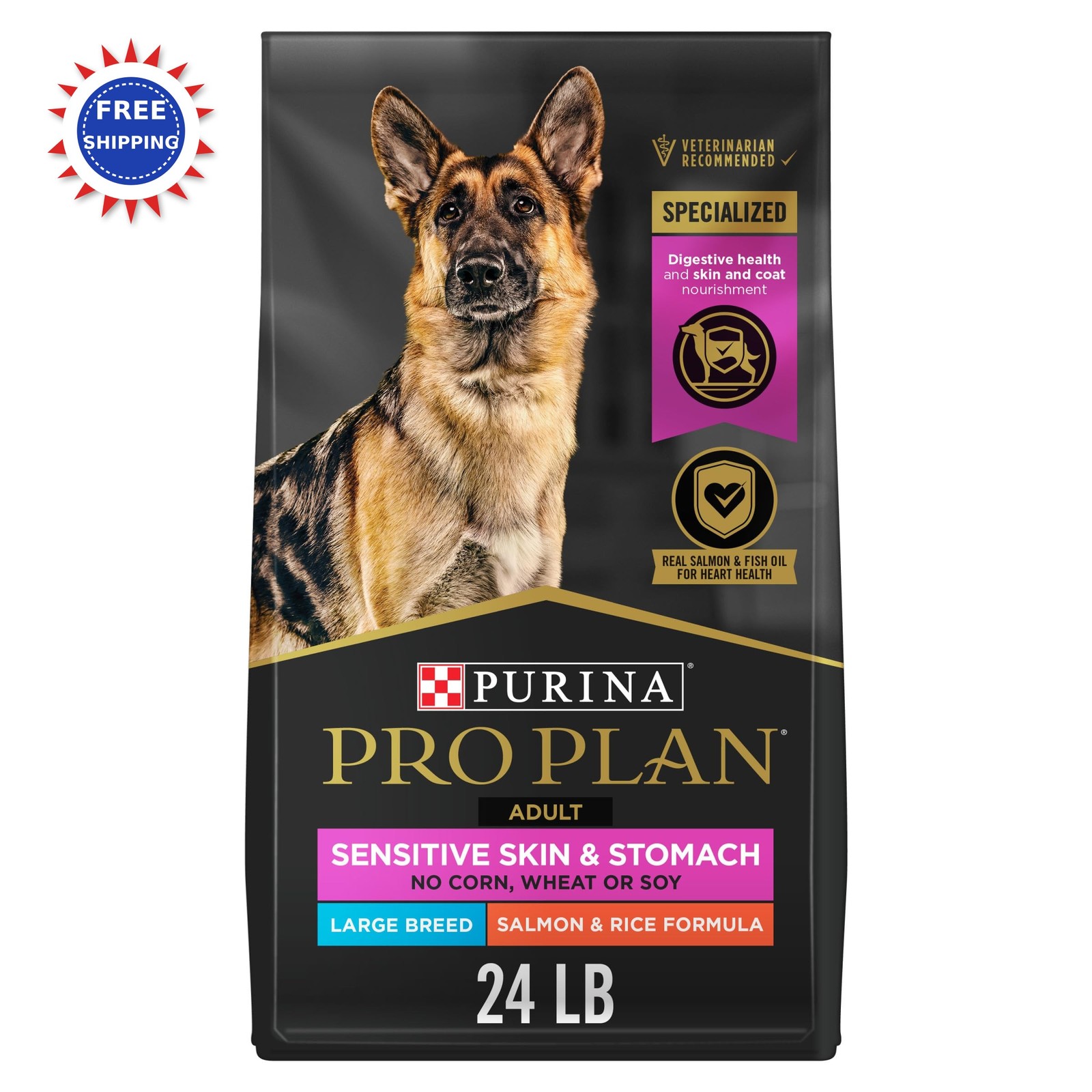Large Breed Salmon Rice 24 Lb