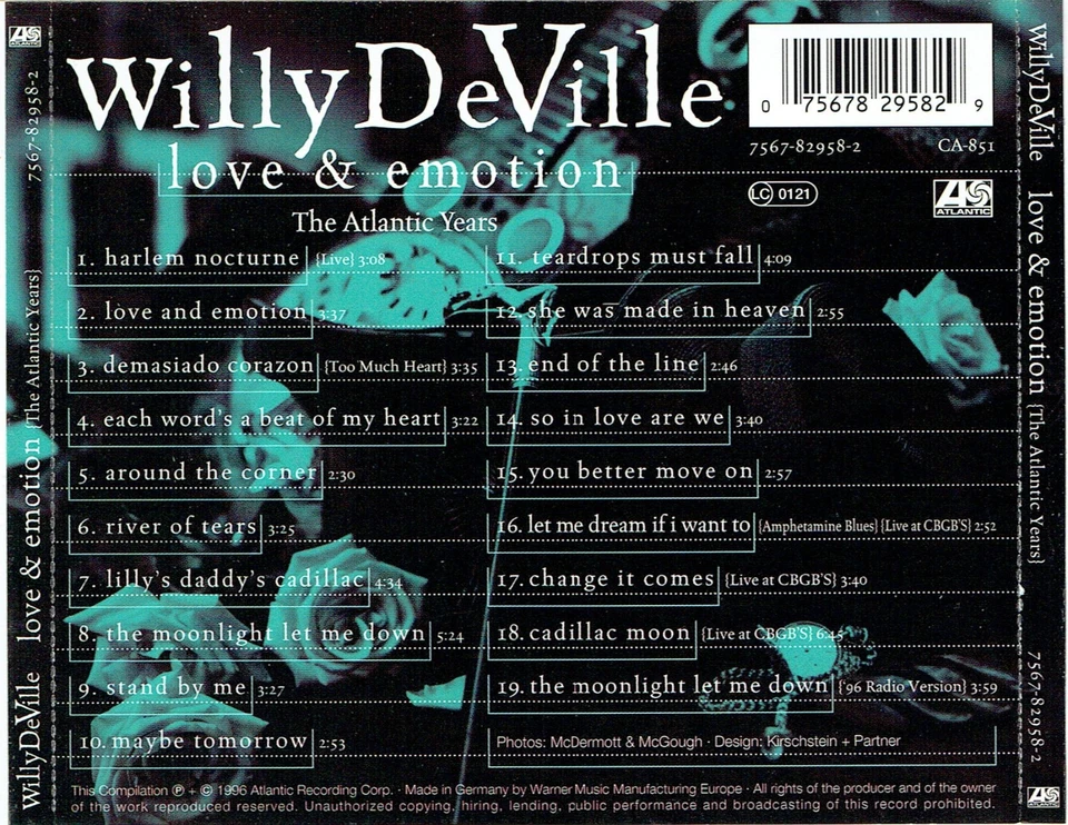 (CD) Mink DeVille + Willy DeVille - Love & Emotion (The Atlantic Years) - Bild 2 von 2
