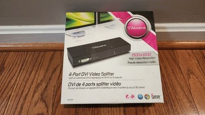 Aluratek 4-port Dvi Video Splitter High Resolution