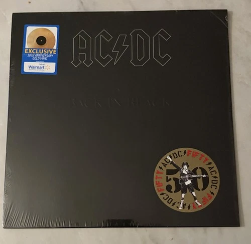 AC/DC Back in Black (50th Anniversary Gold Vinyl) (Vinyl) New Sealed